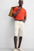 DIAMOND KNIT POLO SHIRT
