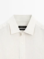 Chemise lin regular à rayures