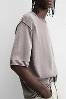 WASHED KNIT T-SHIRT