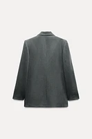 DOUBLE BREASTED BLAZER WITH SHOULDER PADS