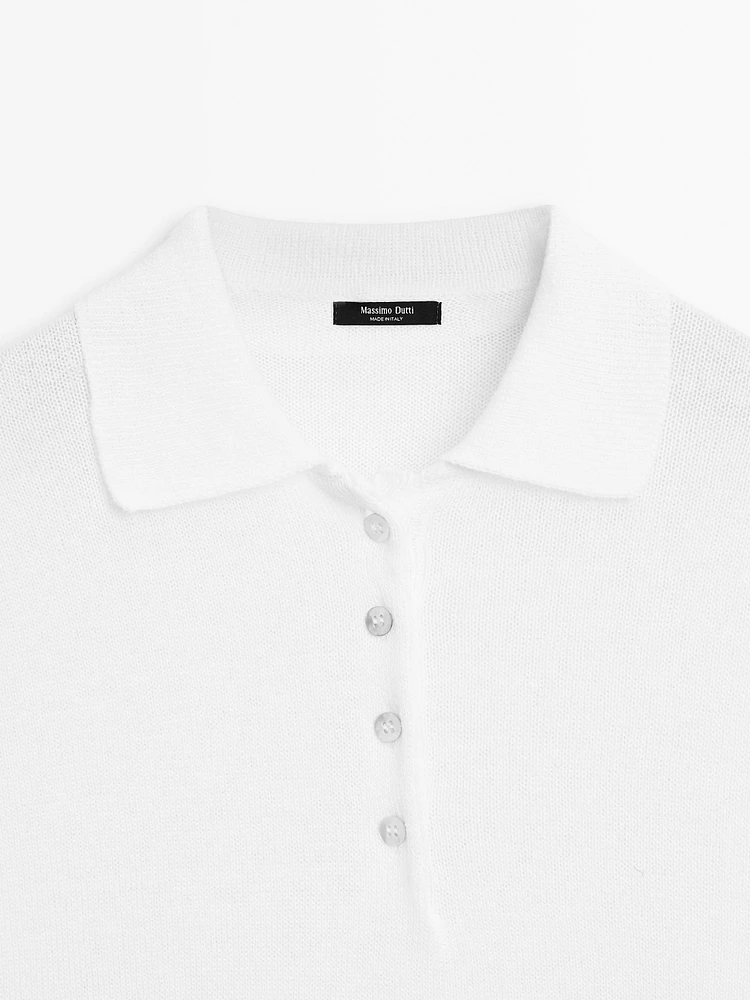 Pull en maille oversize à col polo