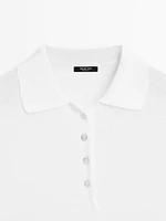 Pull en maille oversize à col polo