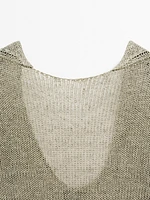 Pull à col en V lin - STUDIO