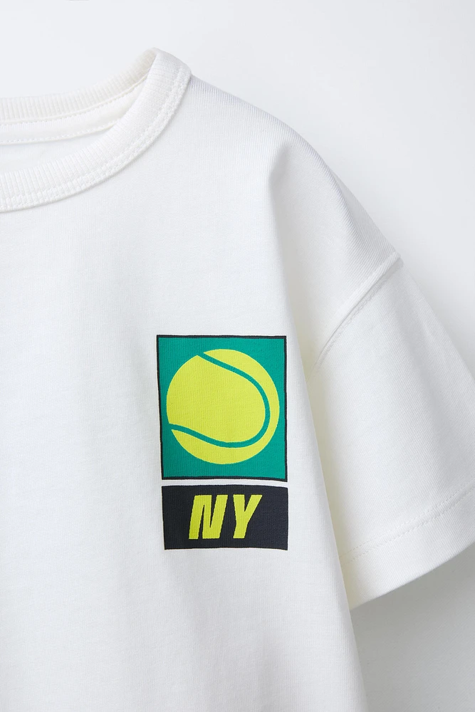 T-SHIRT À IMPRIMÉ TENNIS