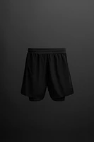 2-IN-1 PERFORATED SHORTS