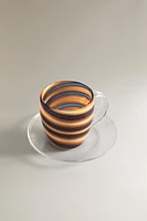 TASSE SOUCOUPE BOROSILICATE SPIRALE