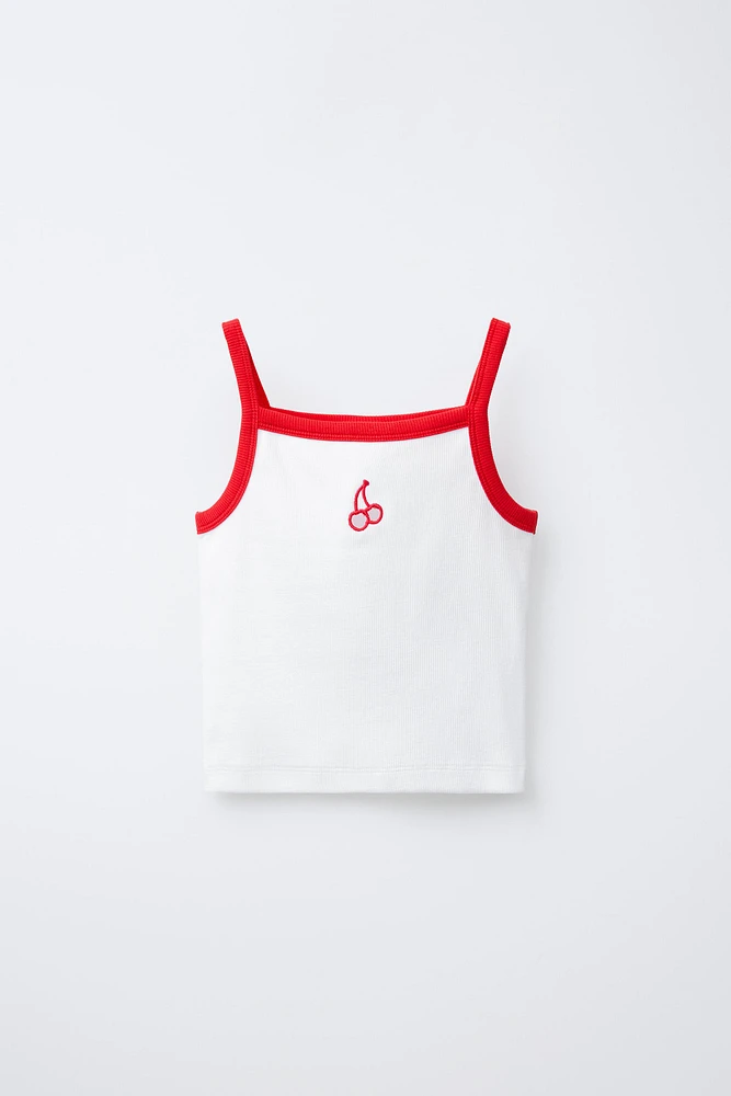 TOP RIB CUT OUT CERISES