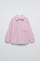 PLEATED STRIPED SHIRT