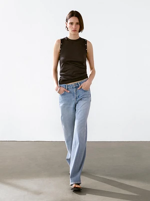 Crop top œillets