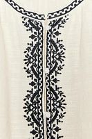CHEMISE BRODERIES CONTRASTE
