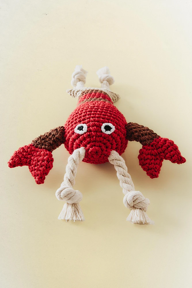 CROCHET LOBSTER PET TOY