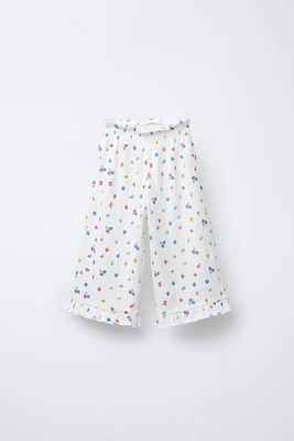 FLORAL TEXTURED CULOTTES