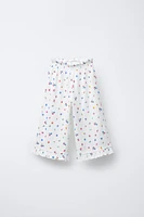 FLORAL TEXTURED CULOTTES