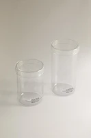 BOROSILICATE BATHROOM JAR WITH TEXT