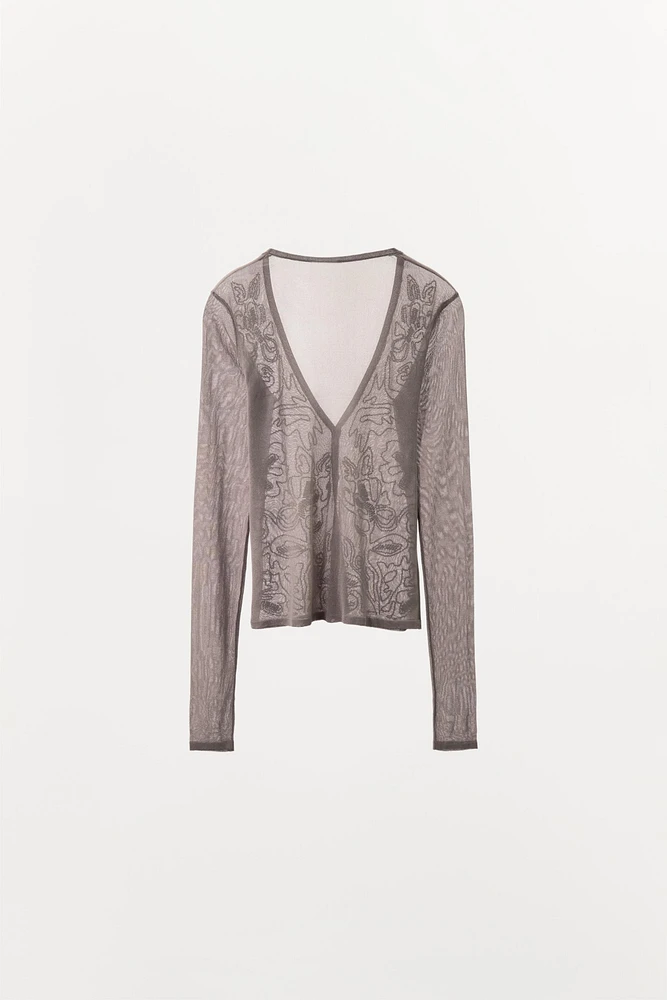 GILET EN MAILLE FINE FANTAISIE