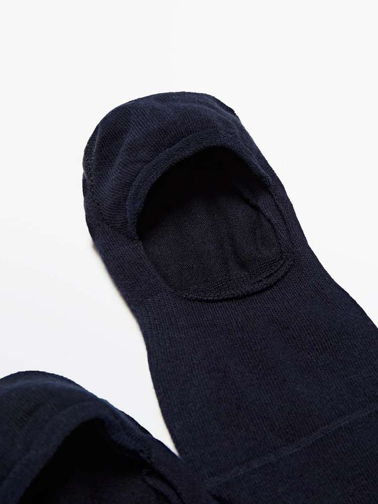 Lot 3 paires de socquettes invisibles en coton mélangé