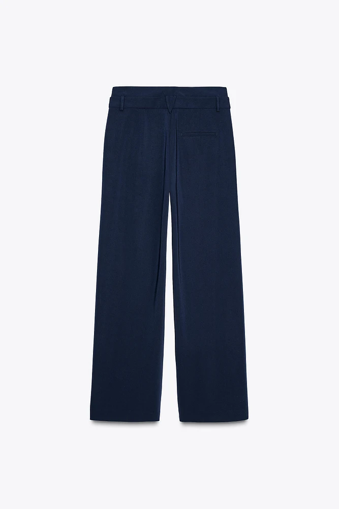 PANTALON LARGE À TAILLE DOUBLE