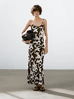 Robe midi nuisette à imprimé animal