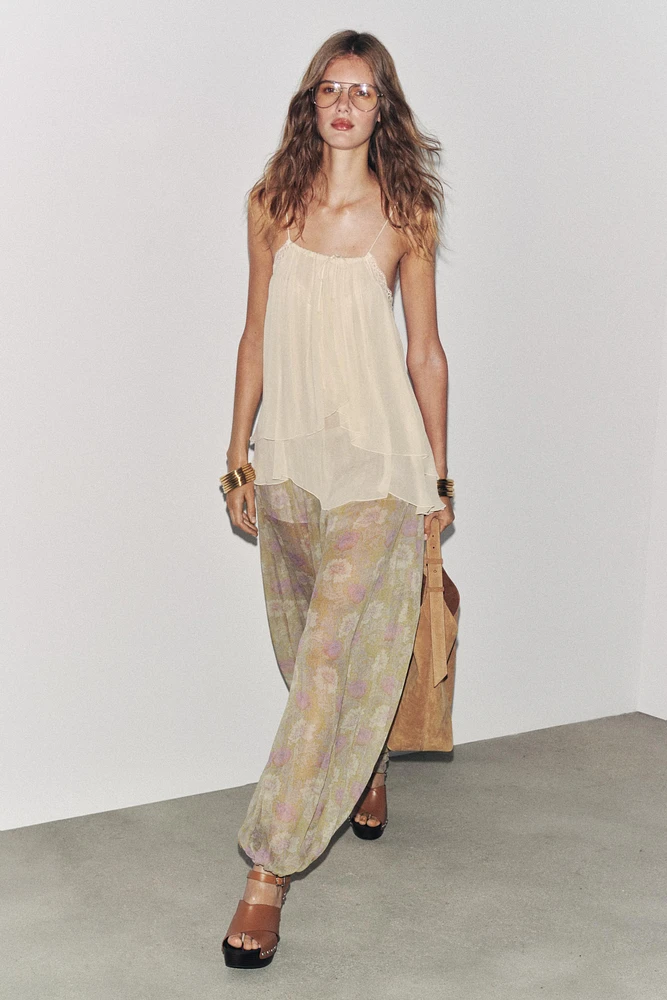 ZW COLLECTION PRINTED BALLOON PANTS