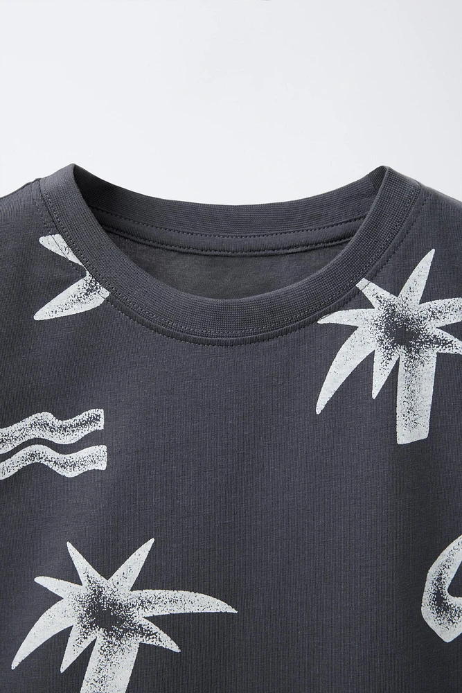 PALM TREE SLEEVELESS T-SHIRT