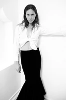 KNOTTED GABARDINE SHIRT