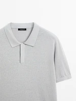 Polo maille de coton mélangé