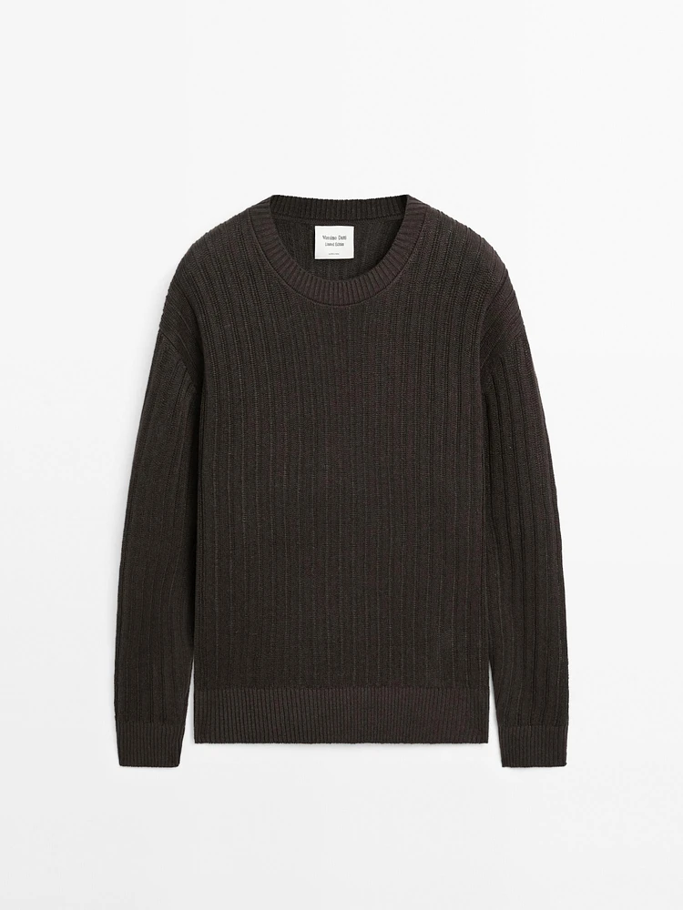 Ribbed linen knit sweater - Limited Edition