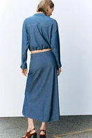 LONG SKIRT WITH THIN BELT