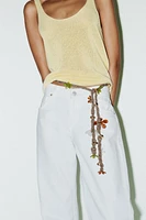 CEINTURE LACET FLEURS FANTAISIE