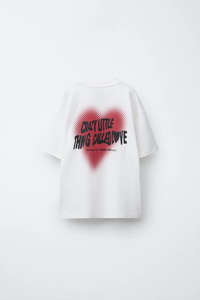 T-SHIRT AVEC INSCRIPTION « CRAZY LITTLE THING CALLED LOVE » © FREDDIE MERCURY