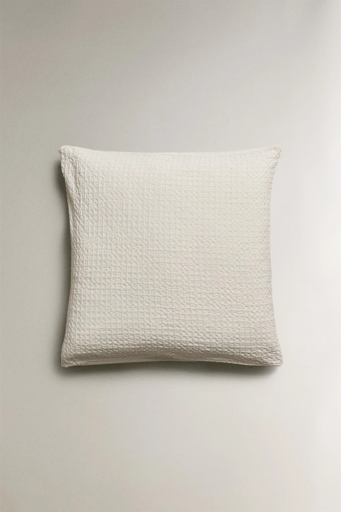 WAFFLE-KNIT PILLOWCASE