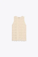 POINTELLE KNIT TOP
