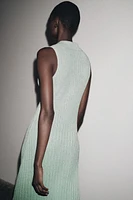 ROBE LONGUE EN MAILLE COUPÉE