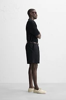 OPEN TEXTURED KNIT POLO SHIRT