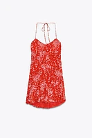 GODET PRINT DRESS