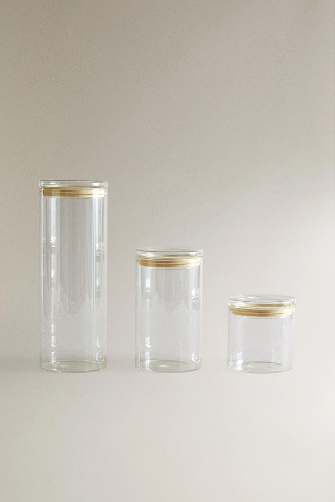 BOROSILICATE GLASS STORAGE JAR