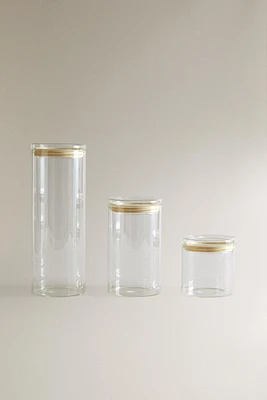 BOROSILICATE GLASS STORAGE JAR