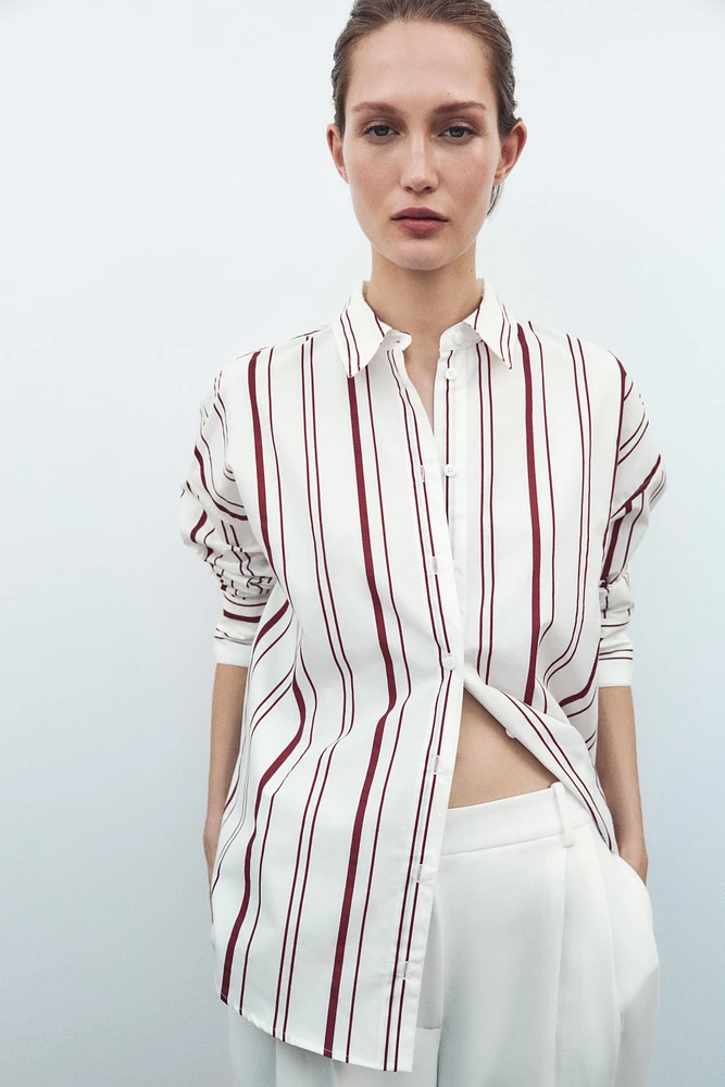 STRIPED POPLIN SHIRT