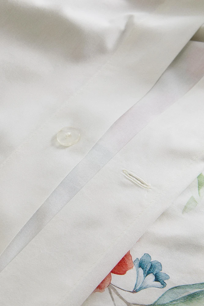 DRAP DE DESSUS COTON IMPRIMÉ FLEUR