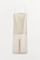 ROBE MIDI EN MATIÈRES VARIÉES ORGANZA