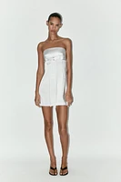 ROBE SATINÉE BUSTIER AVEC LACET