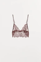 BRALETTE TRIANGLE EN DENTELLE