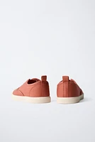 COTTON SNEAKERS WITH ELASTIC STRAP