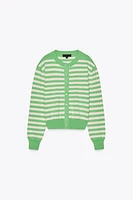 STRIPED KNIT JACKET