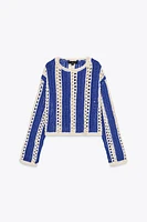 PULL COURT EN MAILLE CROCHET