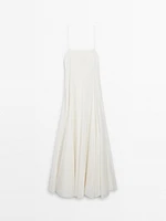 Robe midi bretelles fluide