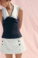 JUPE-SHORT À BOUTONS