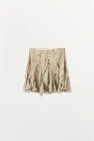 PRINTED RUFFLE SKIRT