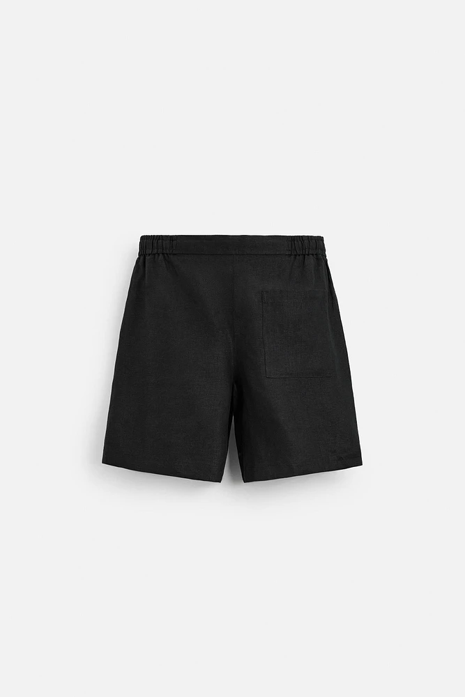 100% LINEN SHORTS