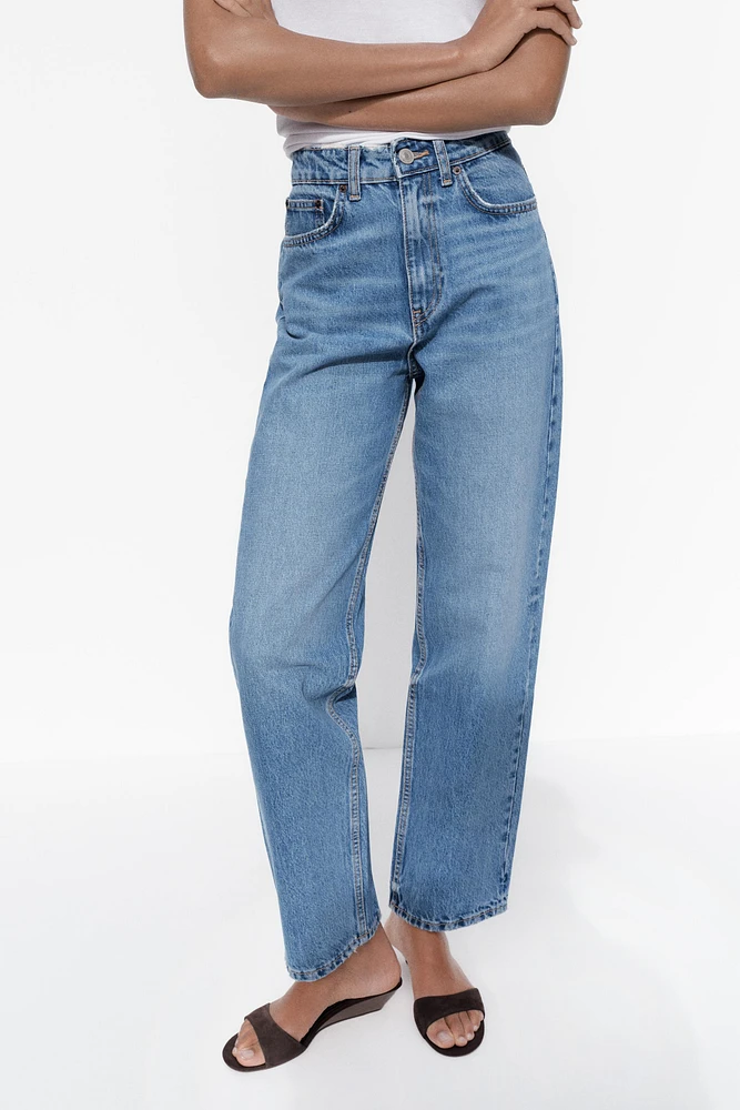 HIGH-WAISTED TRF MOM FIT JEANS